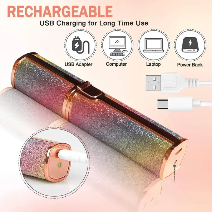 2-in-1 Rechargeable Eyebrow Trimmer & Facial Hair Remover