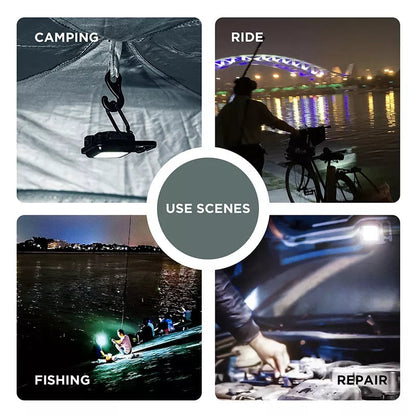 Multi-Function COB Rechargeable Keychain Light Mini Flashlight Portable