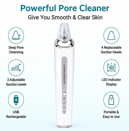 Blueidea Blackhead Remover Vacuum – Electric Facial Pore Cleaner