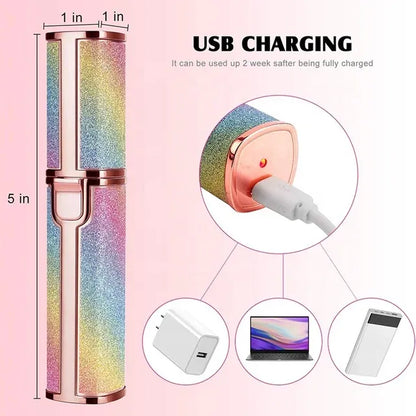 2-in-1 Rechargeable Eyebrow Trimmer & Facial Hair Remover
