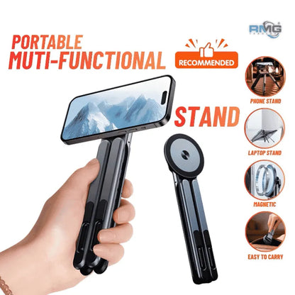 3-in-1 Aluminum Laptop Stand with Magnetic MagSafe Phone Holder – Adjustable Desktop Bracket | A1 Quality.