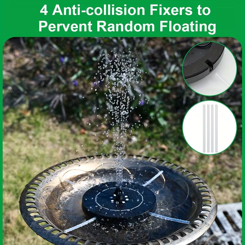 SolarBloom – Solar-Powered Water Fountain with 6 Nozzles