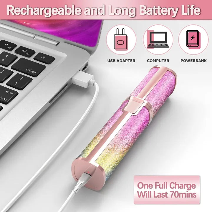 2-in-1 Rechargeable Eyebrow Trimmer & Facial Hair Remover